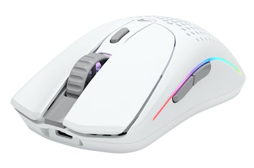 Glorious Gaming Model D 2 Wireless Ergonomic Mouse, 66g, White V612