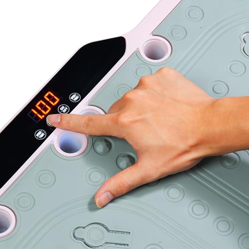 Vibration Plate Fitness Machine with Handle for Whole Body Workout Home Gym Pink S735