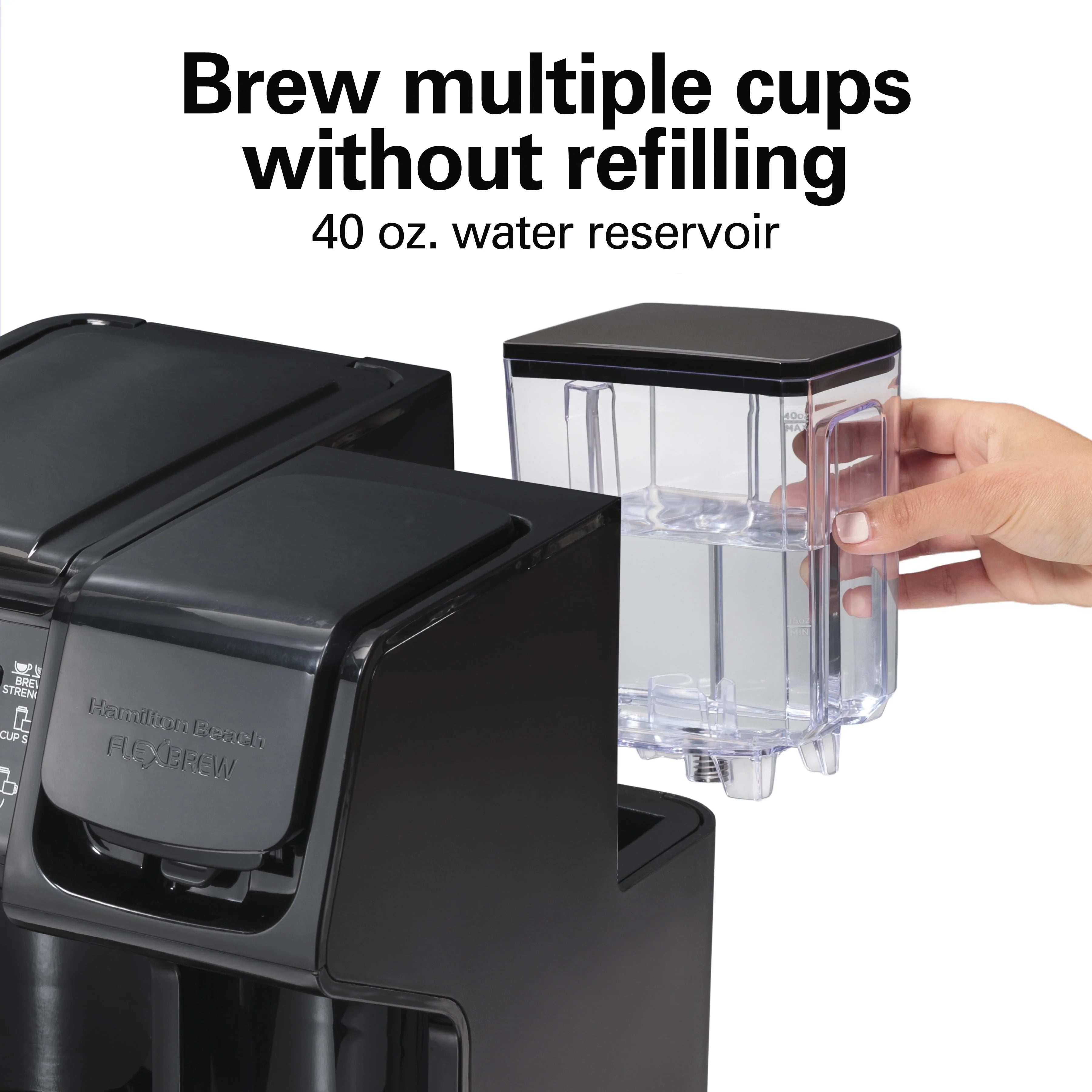 Hamilton Beach FlexBrew Trio Coffee Maker, Single Serve or 12 Cups, Black Y3492