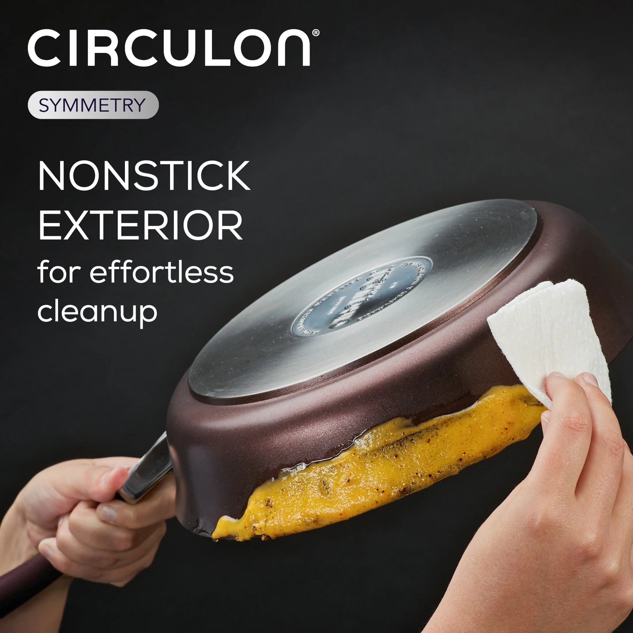 Circulon Symmetry 10" and 12" Hard-Anodized Nonstick Fry Pan Set, Merlot M5479