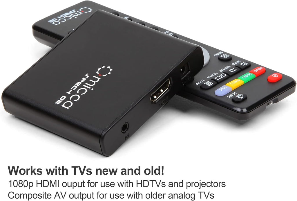 Micca Speck G2 1080p Portable Media Player for USB and SD Cards, 2-Pack Y156