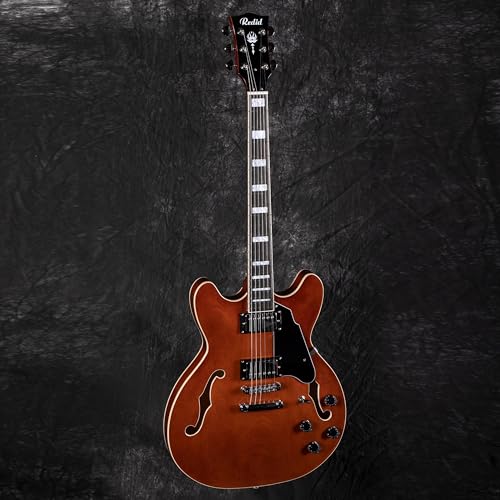 Redid Semi-Hollow Body Electric Guitar RD-100 with F-Hole, Maple Neck, Humbucker Pickups G2932