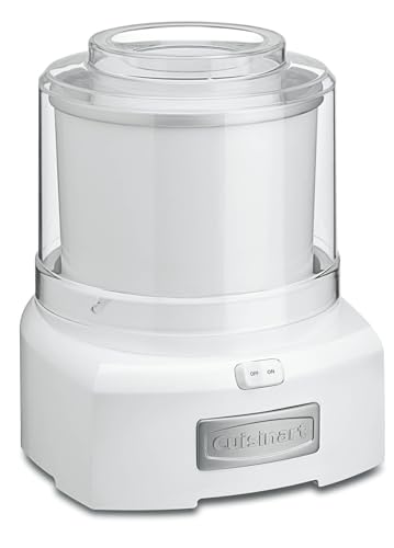 Cuisinart Ice Cream Maker, 1.5 Quart, Sorbet & Frozen Yogurt, ICE-21P1, White A833541