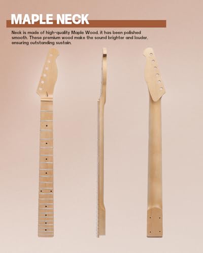 Leo Jaymz DIY Single Cut Electric Guitar Kit Mahogany Rosewood B148