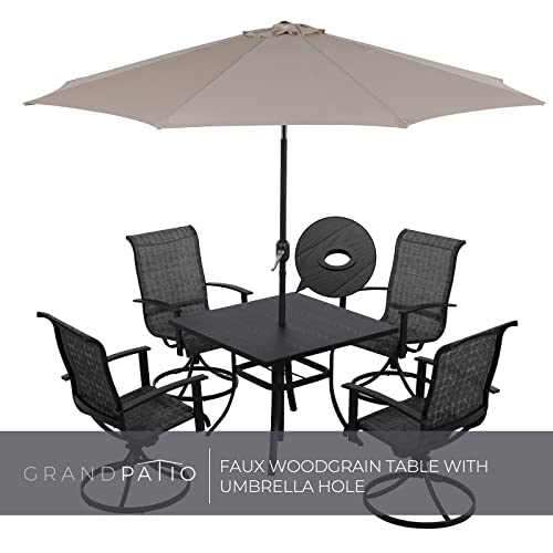 7-Piece Patio Dining Set for 6 with Swivel Chairs and Rectangular Table P2318