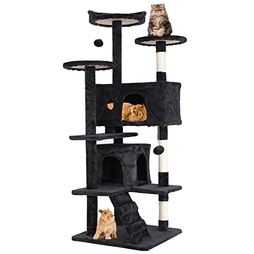 ASHY 54in Cat Tree with Scratching Post for Indoor Cats I993