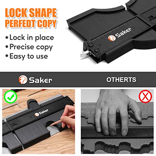Saker Contour Gauge Duplication 10 Inch + 5 Inch Woodworking Tracing Tool X6555