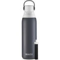Brita 20 oz Carbon Premium Stainless Steel Leak Proof Filtered Insulated Water Bottle with Straw
