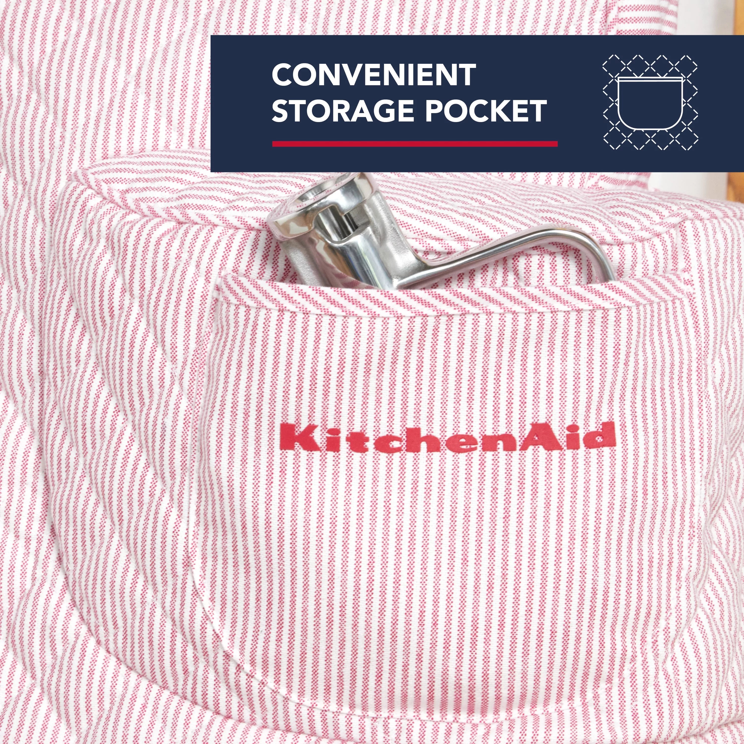 KITCHENAID Tilt-Head Stand Mixer Cover, Quilted Cotton, Hibiscus Pink T11453