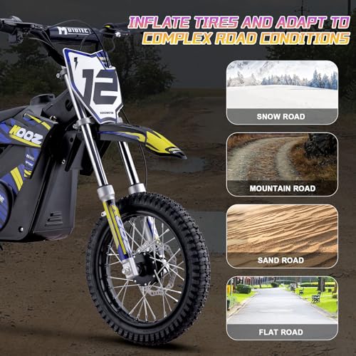 MotoTec 36v 1000w Electric Dirt Bike Blue K48878