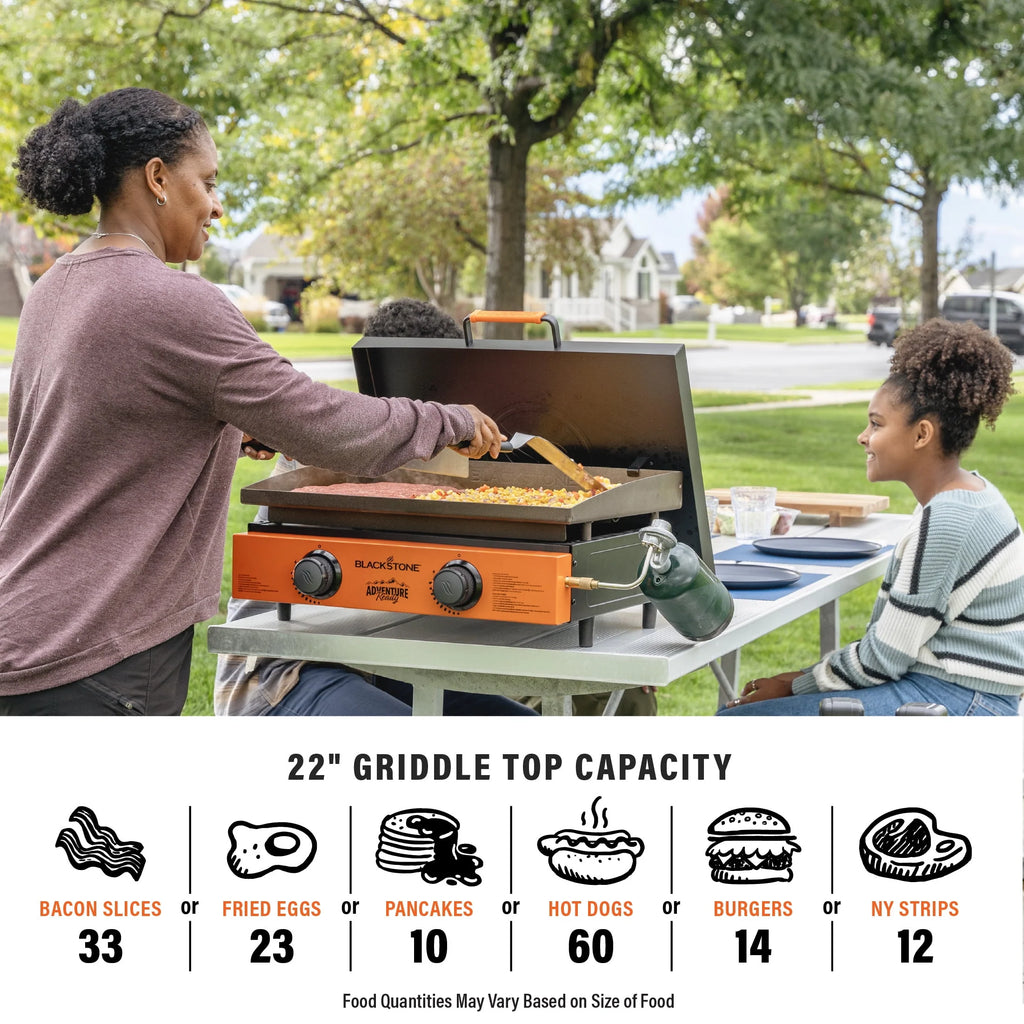 Blackstone Adventure Ready 2-Burner 22 Propane Griddle with Hard Cover U184511