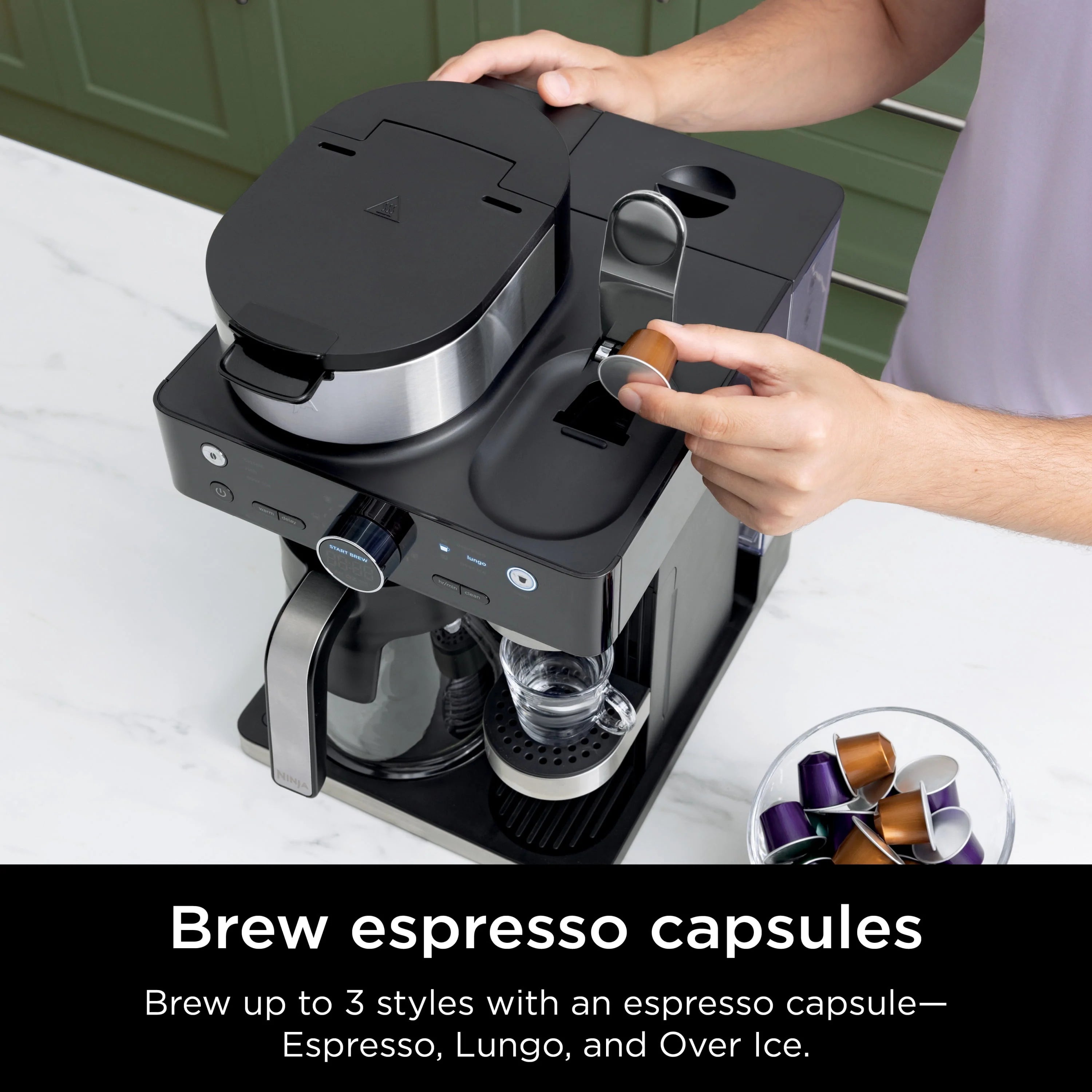 Ninja CFN601 Espresso & Coffee Barista System, Single-Serve & Capsule Compatible K171423