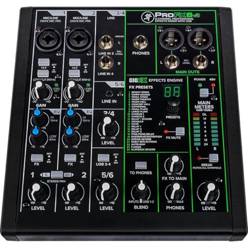 Mackie ProFX10 Go 10-channel Battery-powered Mixer with USB and Effects V810787