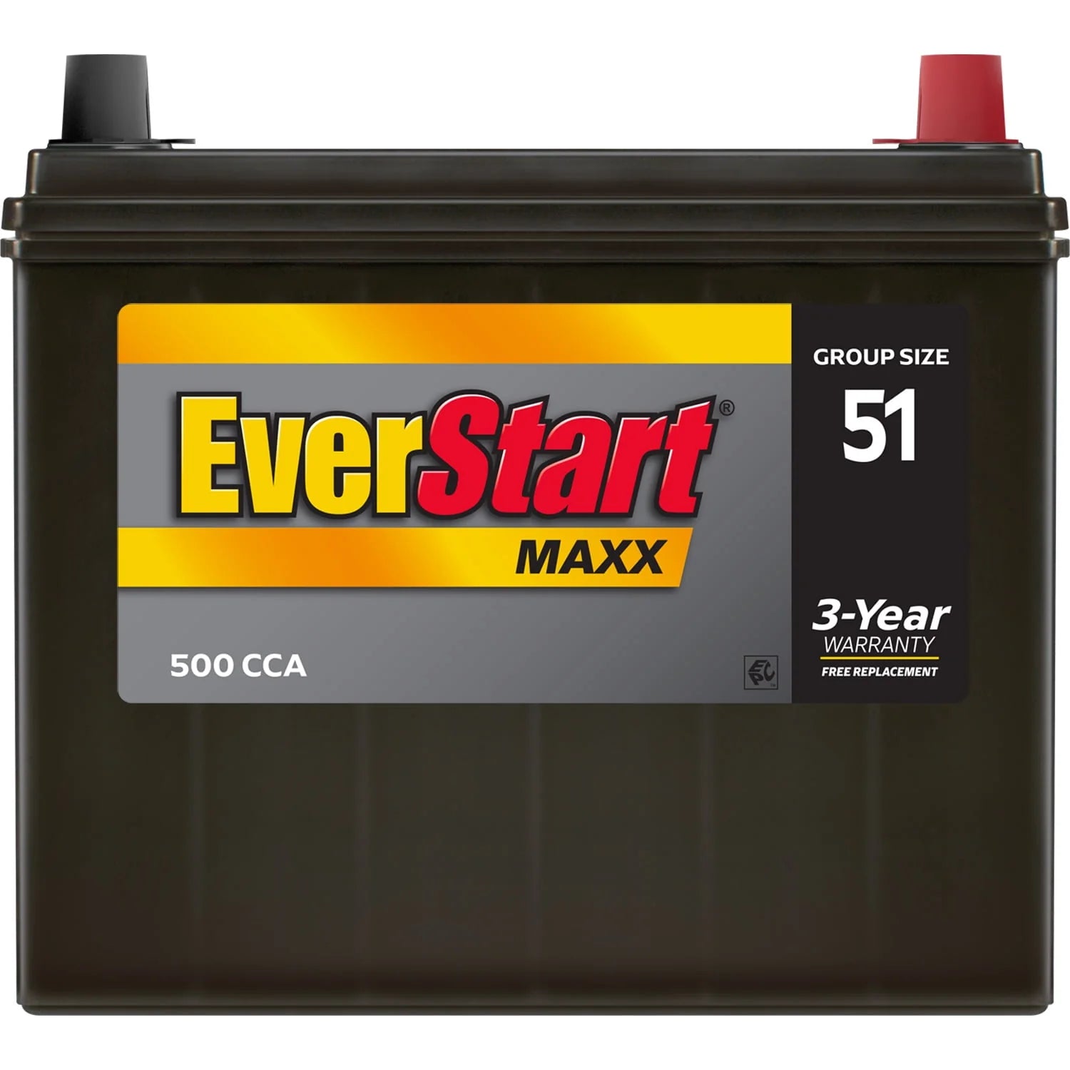 EverStart Maxx Lead Acid Automotive Battery Group 51 12V 500 CCA J16778
