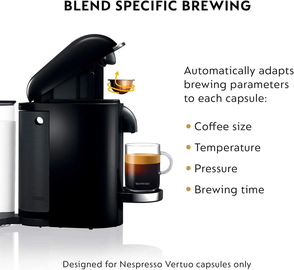 Breville Nespresso VertuoPlus Deluxe Coffee and Espresso Maker, Silver B5325