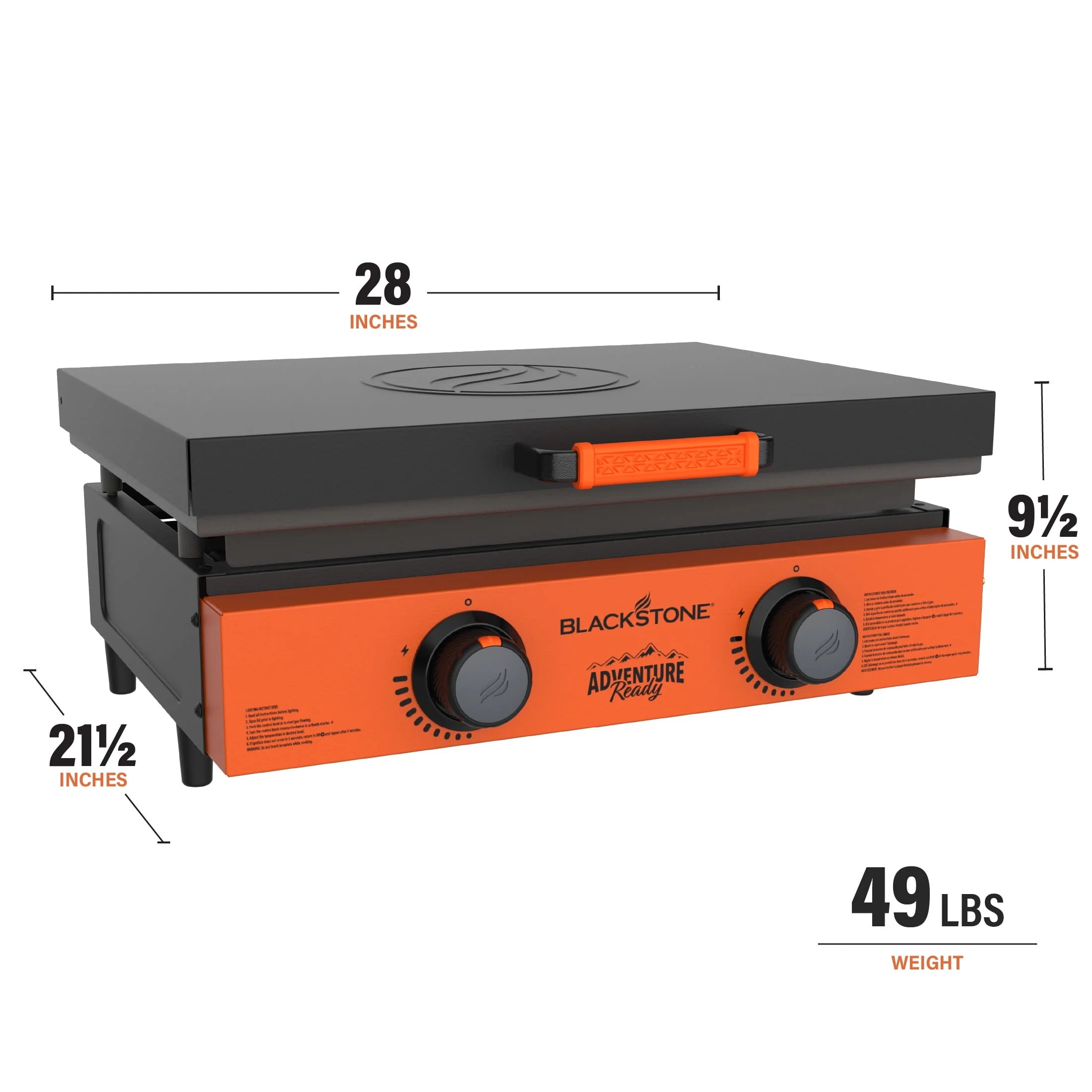 Blackstone Adventure Ready 2-Burner 22 Propane Griddle with Hard Cover U184511