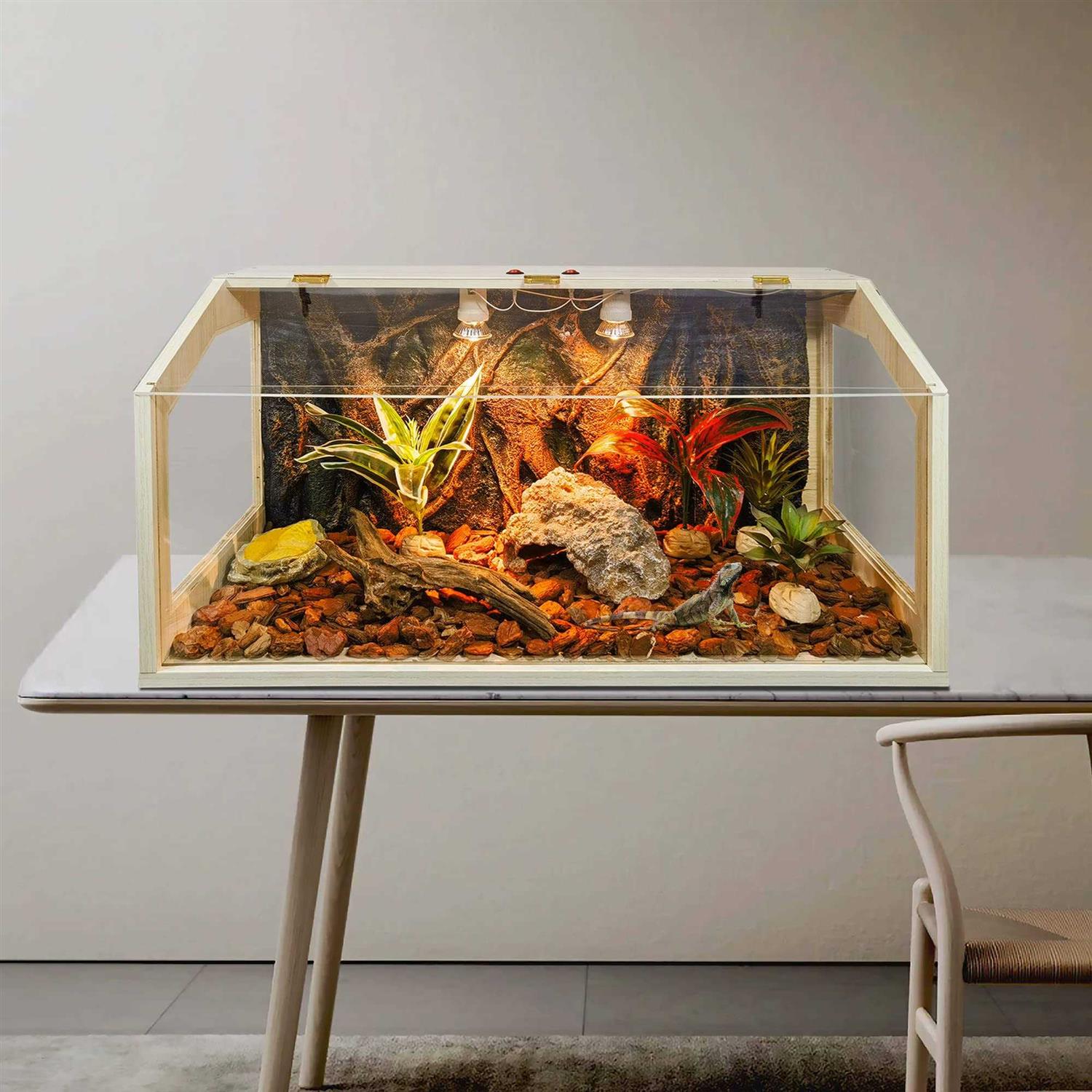 Prolee Reptile Terrarium Tank 21-68 Gallon with Roof Door E619407