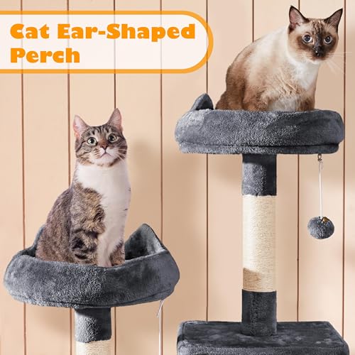 Yaheetech 62.5in Cat Tree with Platform & Hammock, Dark Gray L747397