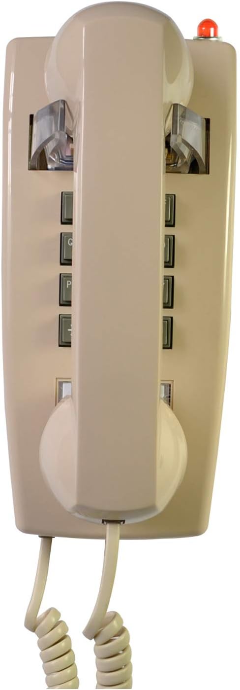 TelPal Red Wall Phone, Analog Corded, Traditional Bell, Pack of 2 L702800