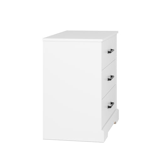 Prepac Sonoma Tall Nightstand with 3 Drawers, Black Q28004