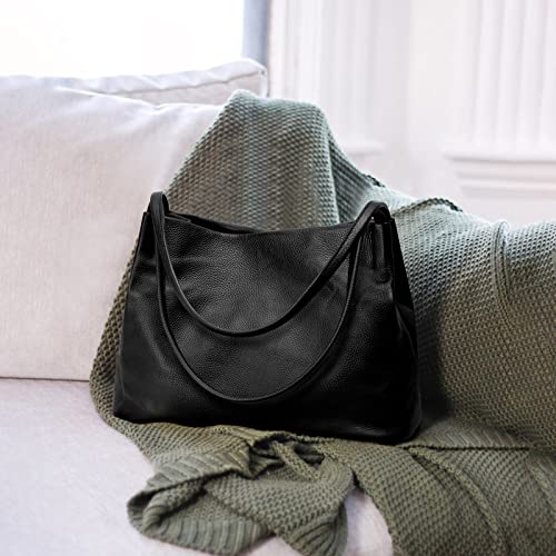 Kattee Leather Tote Bag for Women, Casual Shoulder Hobo Purse with Magnetic Snap Closure U606