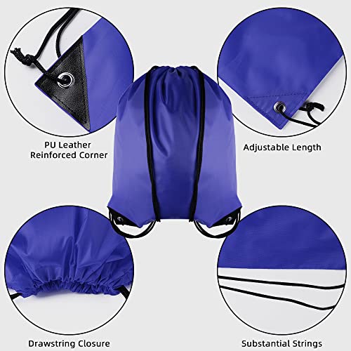 GoodtoU 40 Pack Drawstring Backpacks Waterproof Nylon Cinch Bags for School Gym N792