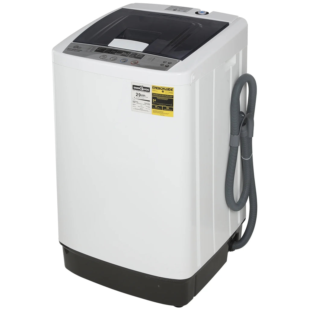 Qhomic Washing Machine, 17.8 lb. Capacity Fully Automatic Washer and Dryer Combo, Energy Efficient Portable Washing Machine with Clear Lid/LED Display, Low Noise for Apartments, Dorms, and RVs