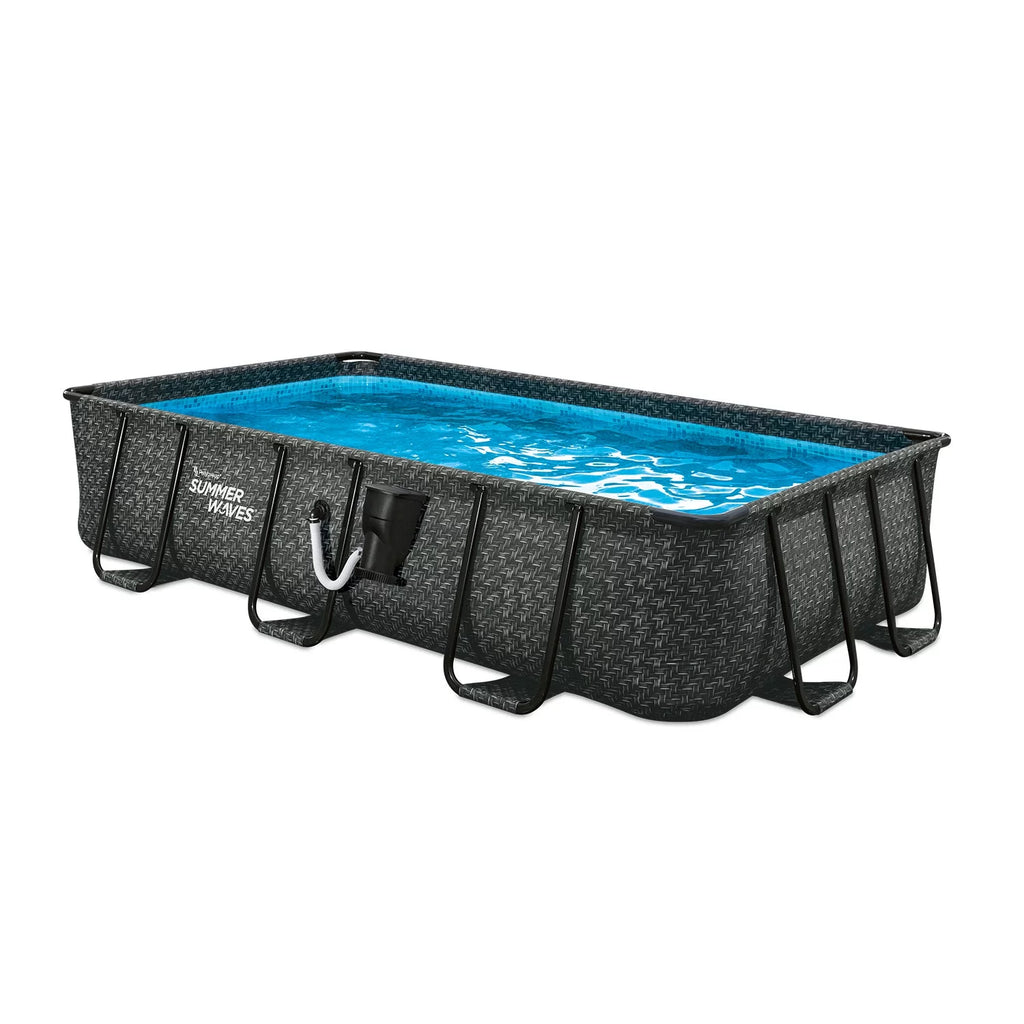 Summer Waves 16ft Elite Frame Outdoor Rectangular Pool L2355