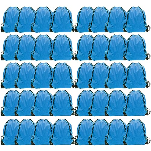 GoodtoU 40 Pack Drawstring Backpacks Waterproof Nylon Cinch Bags for School Gym N792