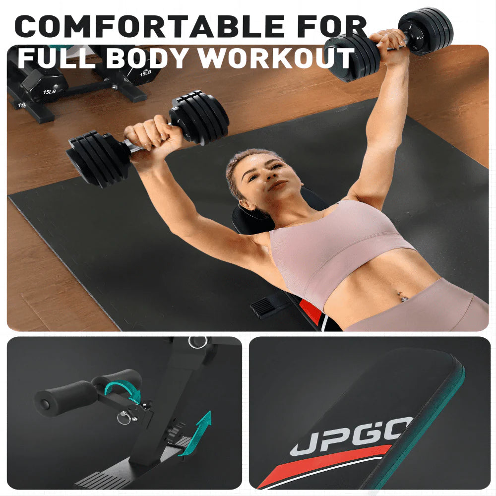 UPGO Adjustable Weight Bench 660lbs Foldable Workout Bench for Home E708