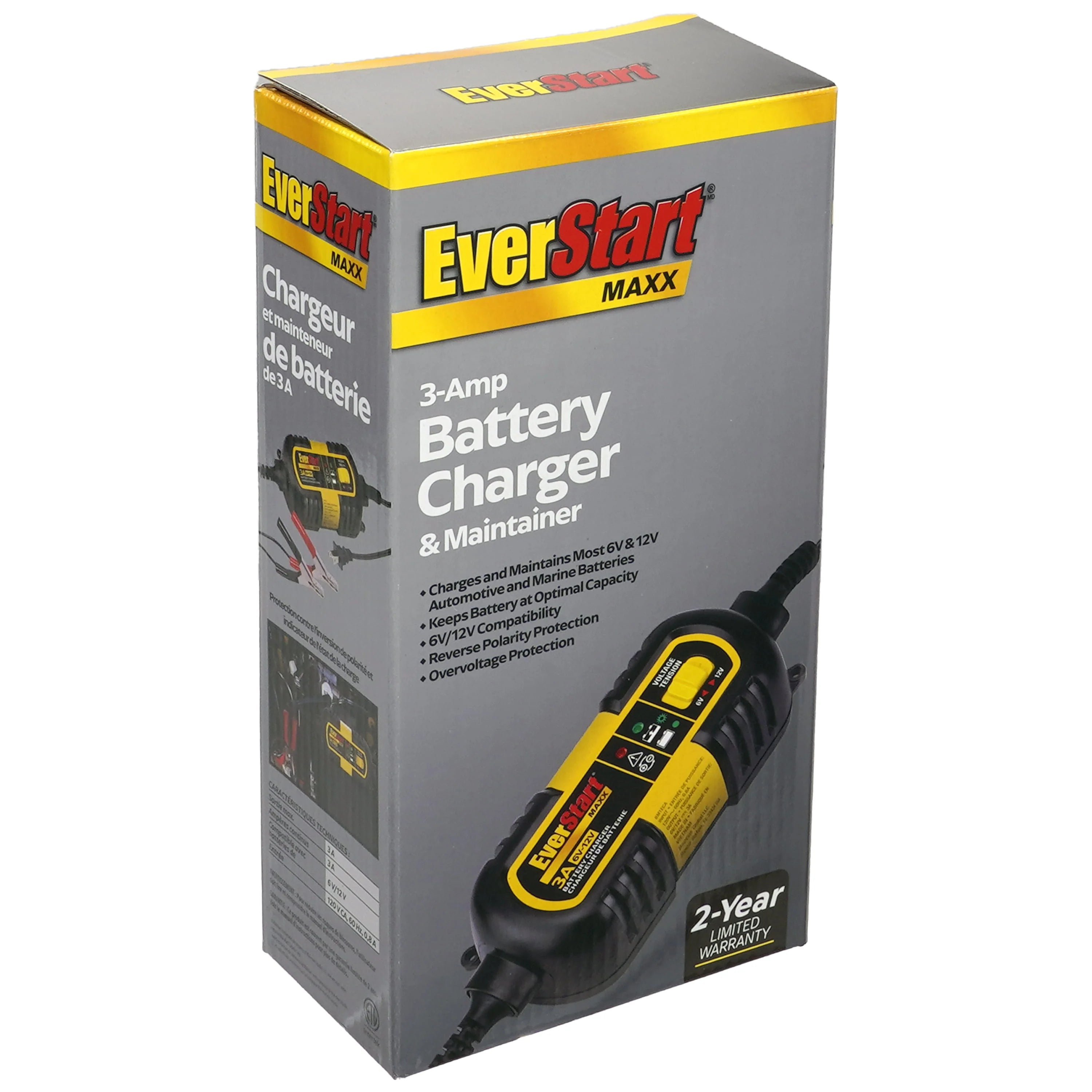 EverStart MAXX 3 Amp 6V/12V Automotive Battery Charger BC3E D404