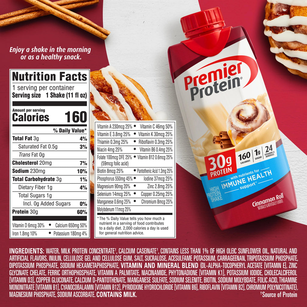 Premier Protein Vanilla Shake, 30g Protein, 11 fl oz, 12 Ct J475