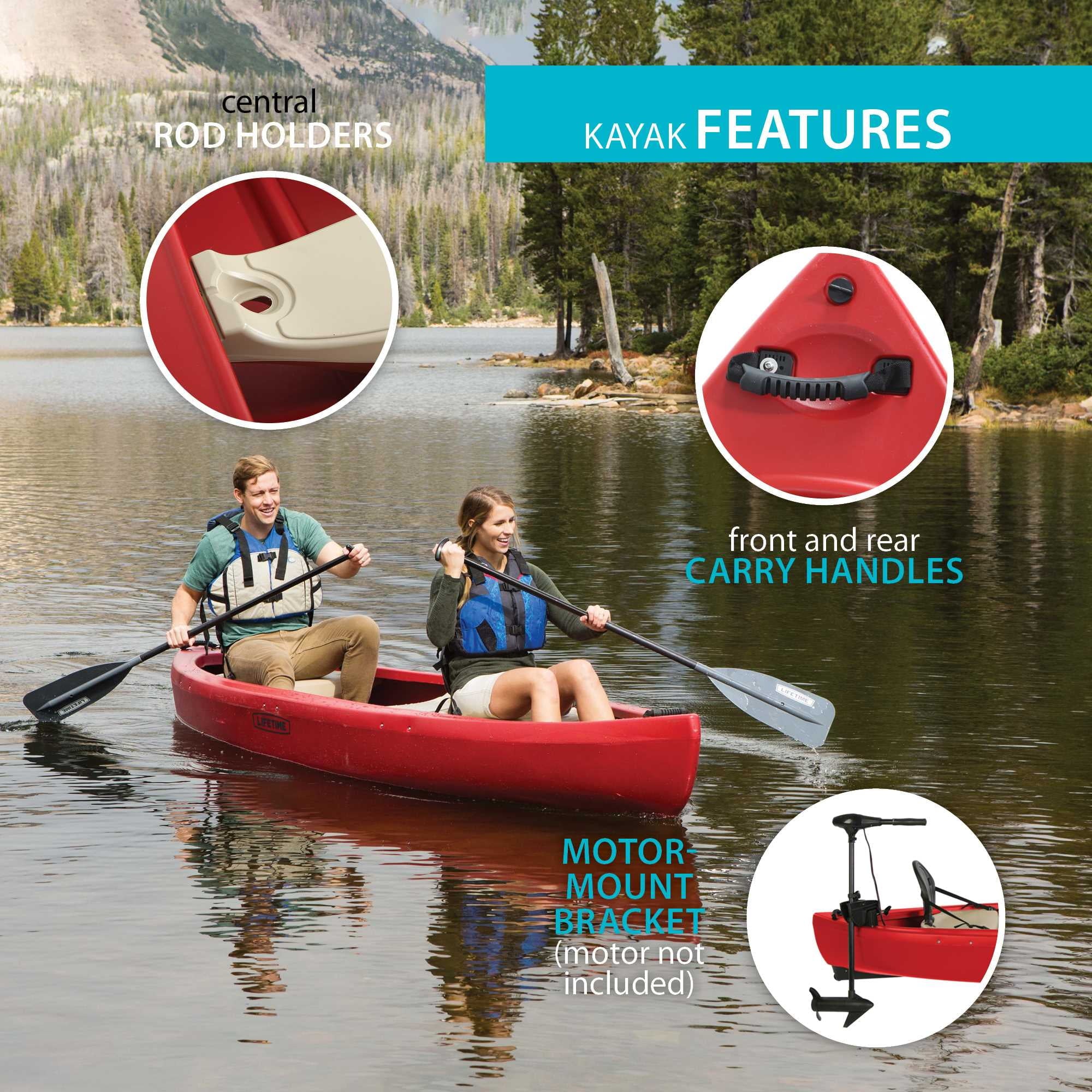 Lifetime Wasatch 130 Canoe Forest Green W575