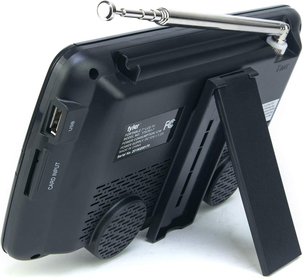 Tyler 7 Portable TV LCD Monitor Rechargeable HD-TV with Remote Control K94356