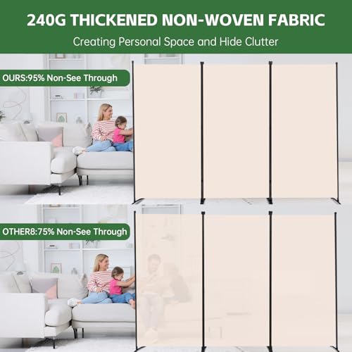 Room Divider Folding Privacy Screens, 3 Panel Portable Partition Q514484