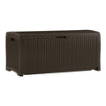 Suncast Dbw7300 Mocha Wicker Resin Deck Box 73-Gallon