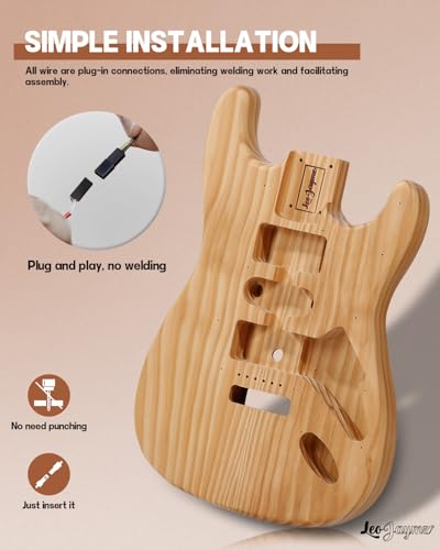 Leo Jaymz DIY Single Cut Electric Guitar Kit Mahogany Rosewood B148