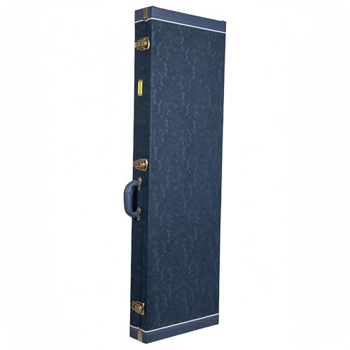 Crossrock Relief Series 335 Guitar Case for ES-335 & Semi-Hollow Electric Guitars, Carved Smoke Blue Finish S516
