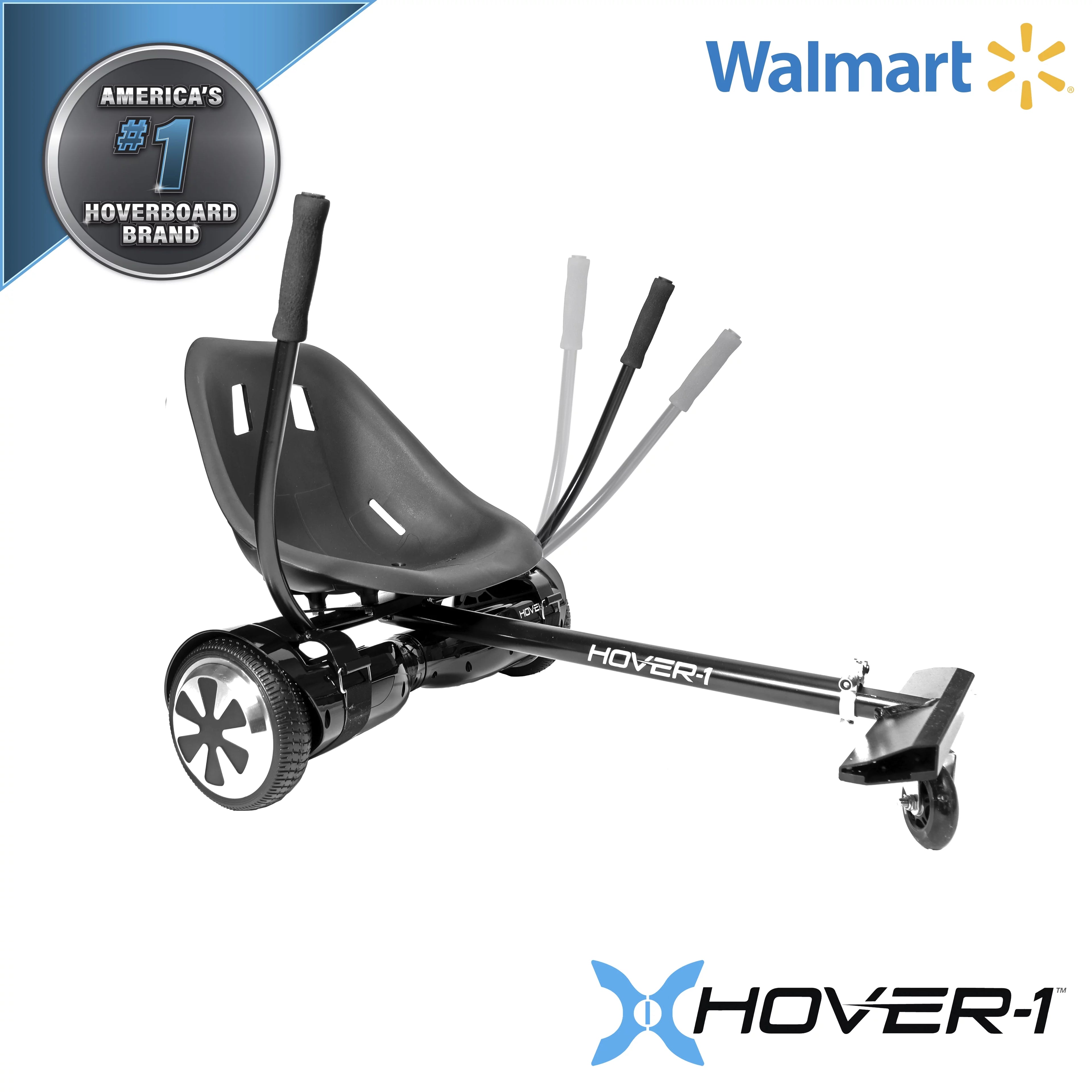 Hover-1 Kart and Ultra Electric Hoverboard Combo with LED Lights - Black E34998