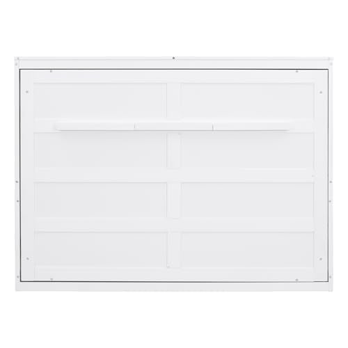 Full Size Murphy Bed with Drawers, Cabinets and USB Ports, Gray D589081