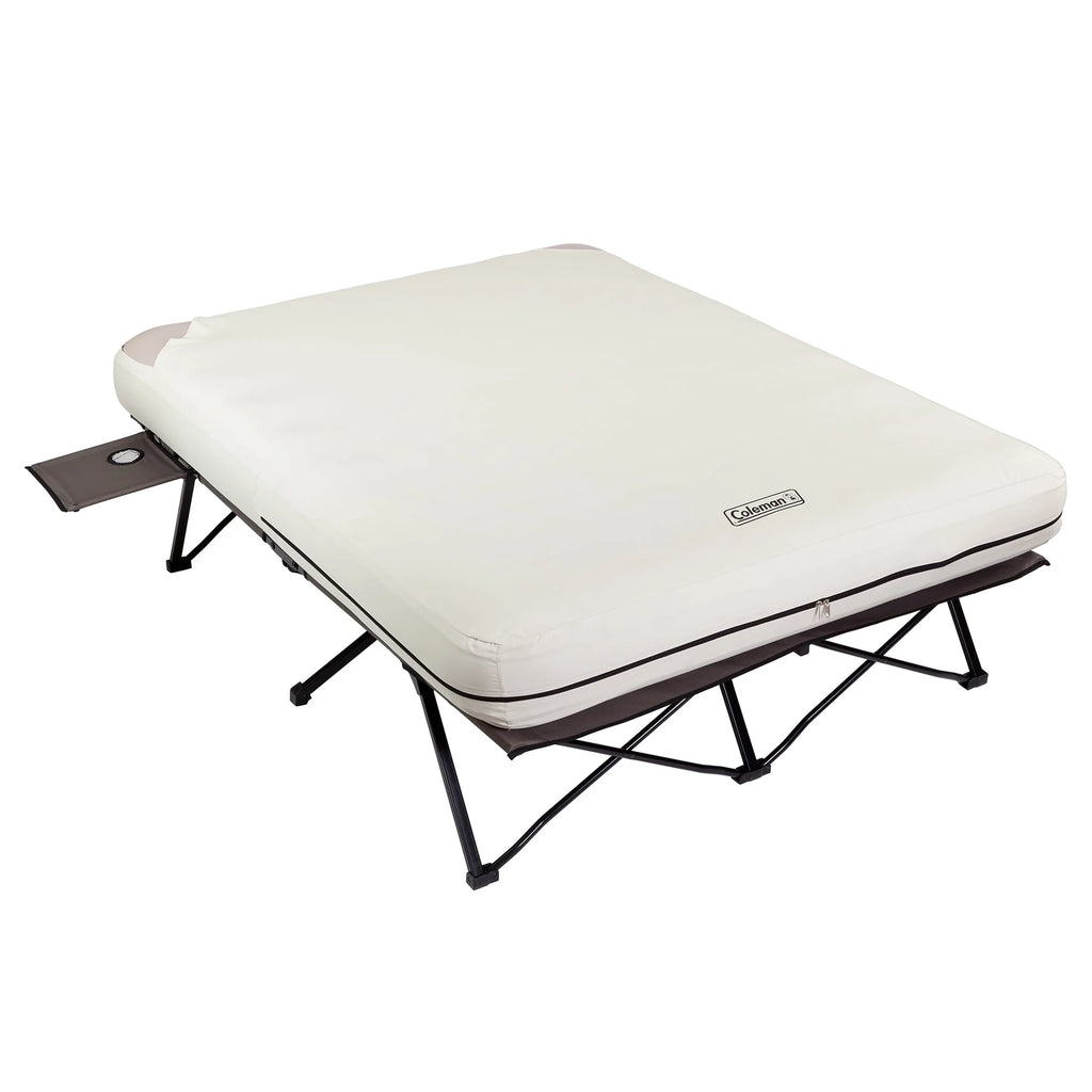 Coleman Cot and Queen Air Mattress Combo with Side Tables, Pump Included C142