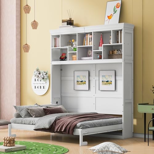 Ball & Cast Queen Murphy Bed Wall Chest with USB and Storage X29201
