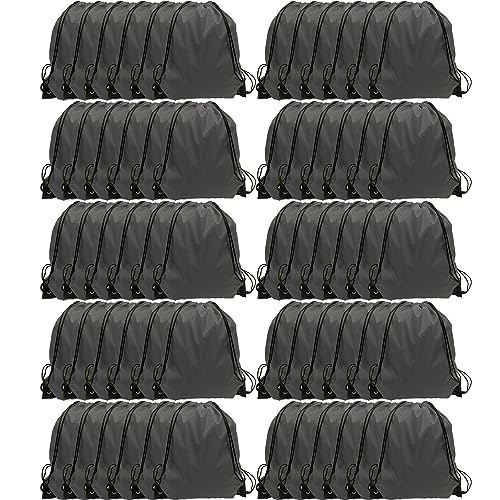 GoodtoU 40 Pack Drawstring Backpacks Waterproof Nylon Cinch Bags for School Gym N792