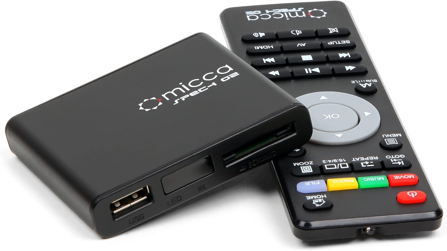 Micca Speck G2 1080p Full-HD Ultra Portable Digital Media Player for USB Drives and SD/SDHC Cards Pack of 2