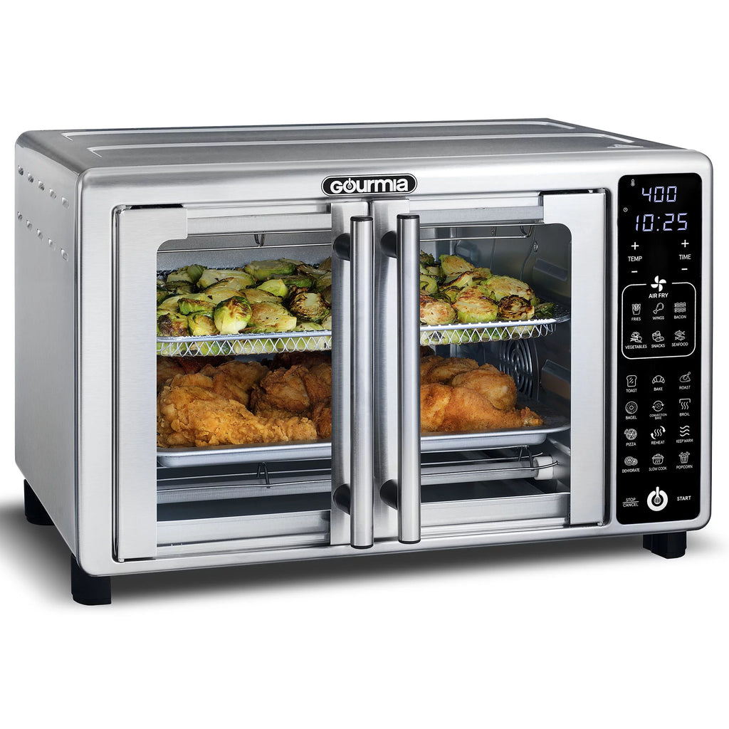 Gourmia 6-Slice Digital Toaster Oven Air Fryer with 19 One-Touch Presets, Stainless Steel Z498948