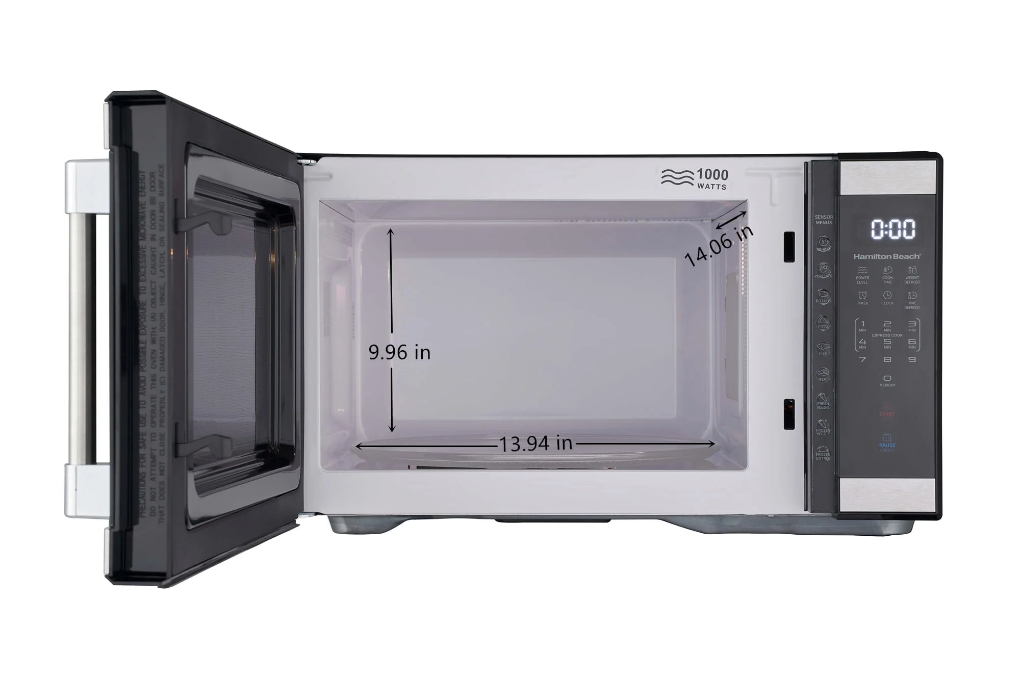 Hamilton Beach 1.1 cu ft Countertop Microwave Oven Stainless Steel U764319