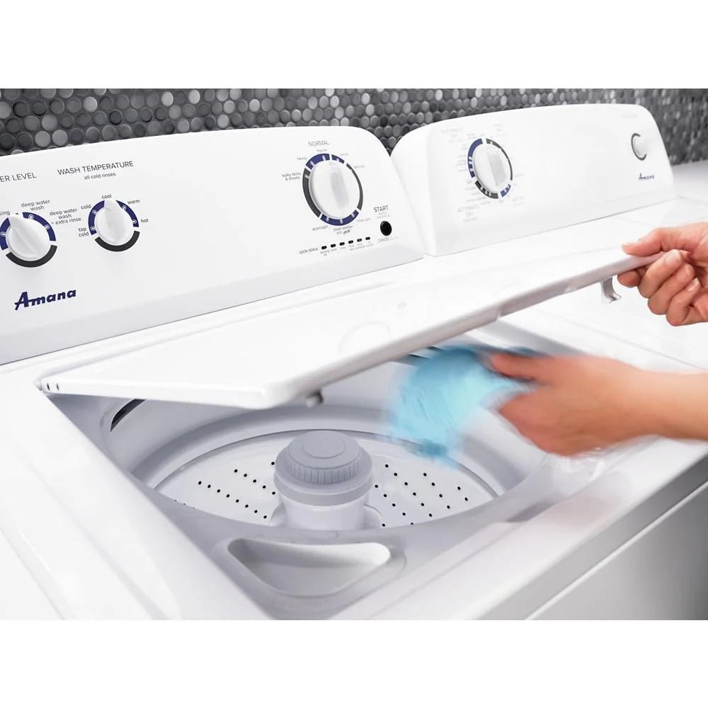 Amana 3.5 cu ft Top Load Washer with Dual Action Agitator, White E344798