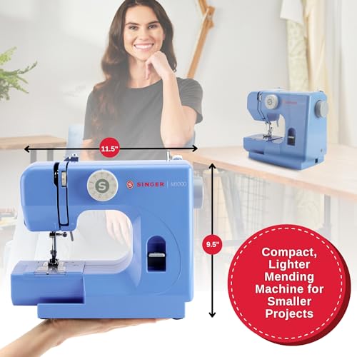 SINGER M1000 Mending Machine, Compact Portable with 32 Stitch Applications, Black L8310