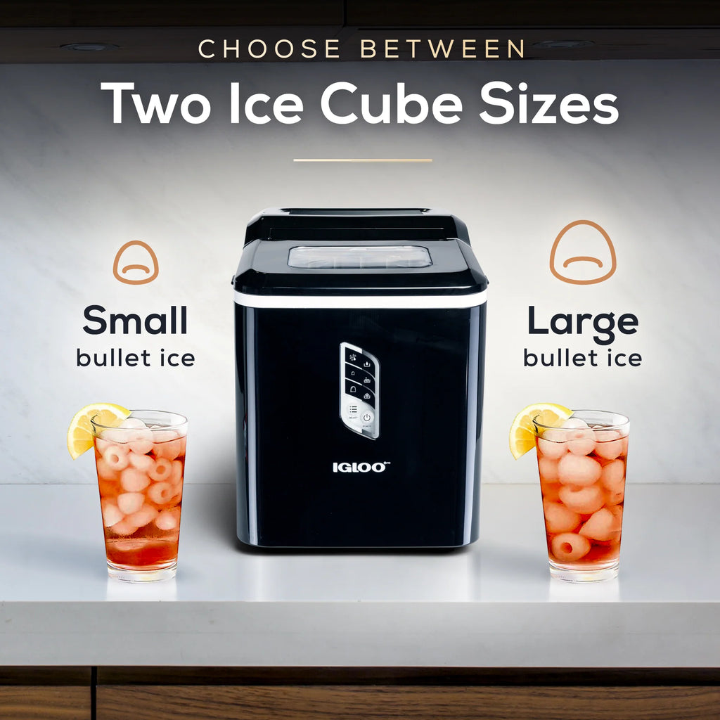 Igloo Automatic Self-Cleaning 26-Pound Ice Maker, Black D6800