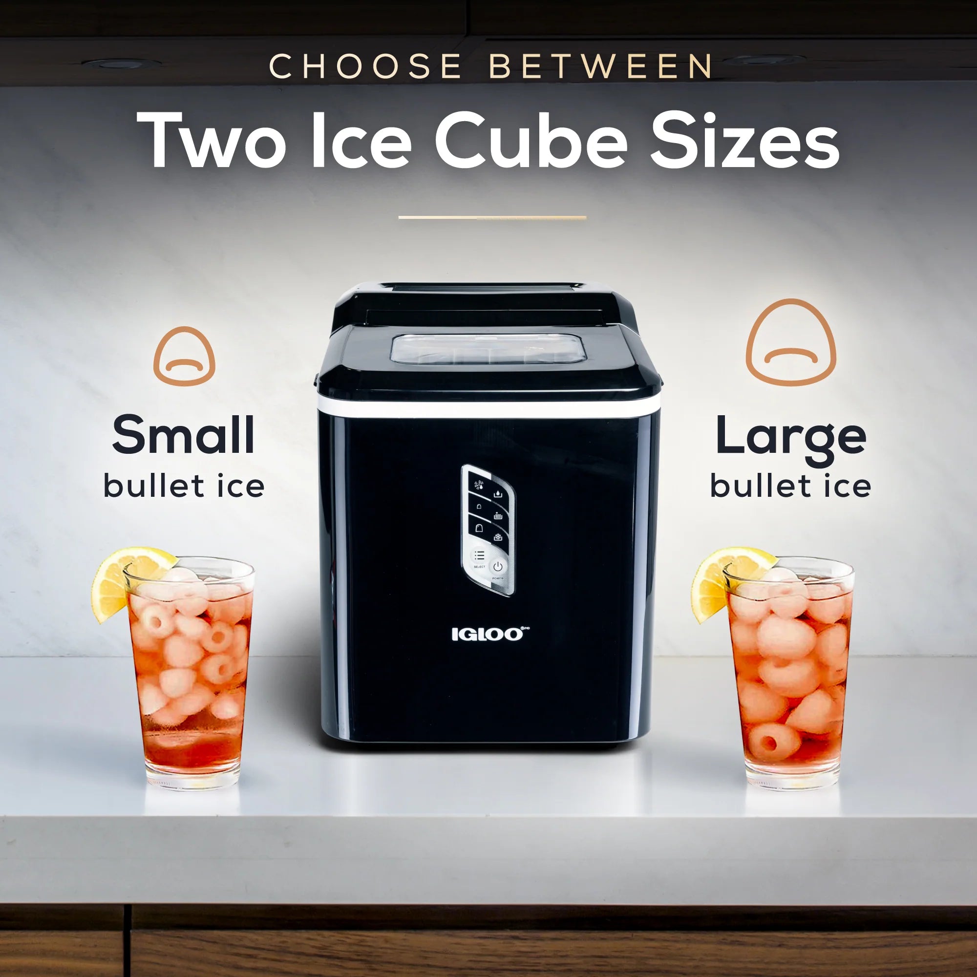 Igloo Automatic Self-Cleaning 26-Pound Ice Maker, Black D6800